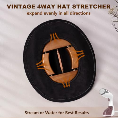 Image of Hat Stretcher 4 Way, Hat Stretcher for Fitted Hats Size 6 7 /8 to 8 1 /2