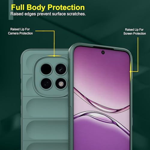 Image of Zapcase Back Case Cover for Oppo F29 5G | Compatible for Oppo F29 5G Back Cover | Liquid Silicon Magic Case with Camera Protection | Dark Green