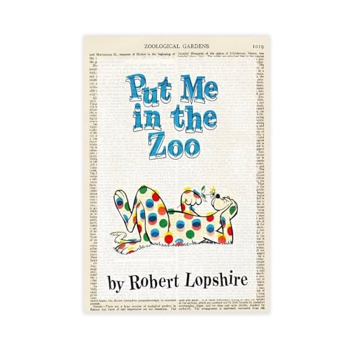 BMtyDG Robert Lopshire Put Me In The Zoo Canvas Poster Wall Art Prints Room Aesthetic Murals Bedroom And Living Decorations Unframe 16x24inch
