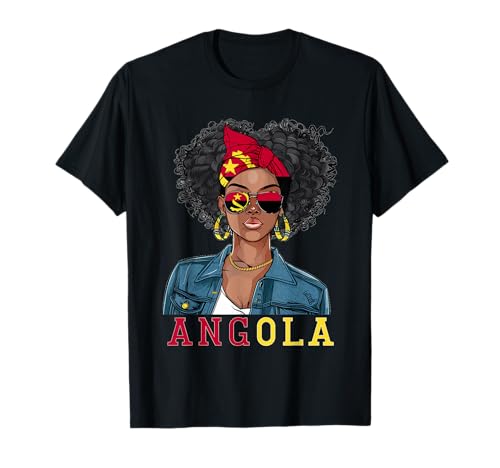 Angolan Flag Souvenirs Woman Uniform Girl Hat Angola T-Shirt