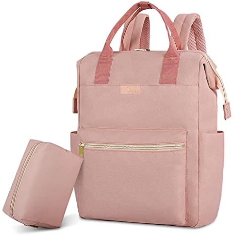 NUBILY Mochila Mujer para Portátil 15,6 Pulgadas con Neceser Cover