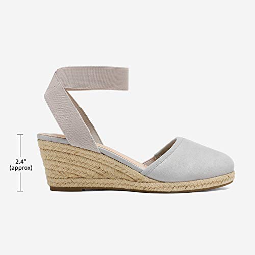Image of DREAM PAIRS Women's Ankle Strap Wedge Sandals | Espadrilles Sandals, Elastic Ankle Strap, Cushioned Comfort for Summer Outfit, Fashion Dressy Shoes