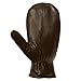 Pratt and Hart Park City Women’s Rabbit Fur Lined Mittens Size M Brown