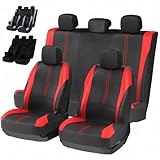 Fhrhig Cubre Asientos para Auto, Universal Cuatro Estaciones, Suave y Transpirable, 11 Pzs Fundas para Asientos de...