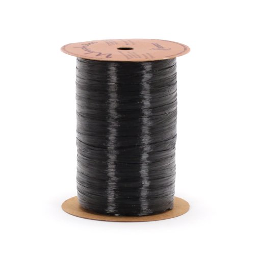 Ruban wraphia noir nacré idéal pour décorations de table et fêtes