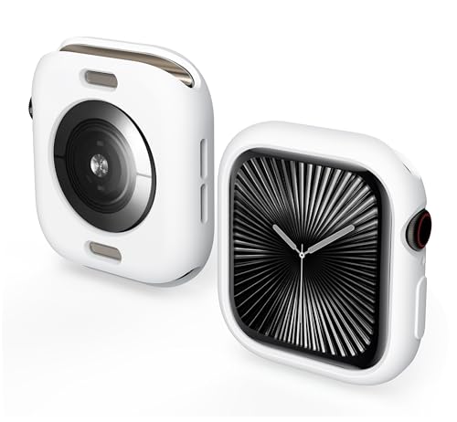 Coque Apple Watch 10 46mm blanc look bonbon pastel