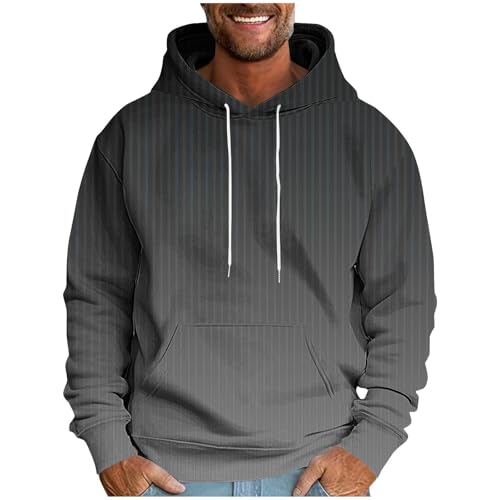 Gradient Hoodie For Men Classic Casual Long Sleeve Hooded Pullover Loose Plus Size Fall Winter Fashion Sweatshirt 2025