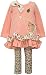 Bonnie Jean Little Girls Thanksgiving GOBBLE Turkey Outfit Ivory 2T-6X