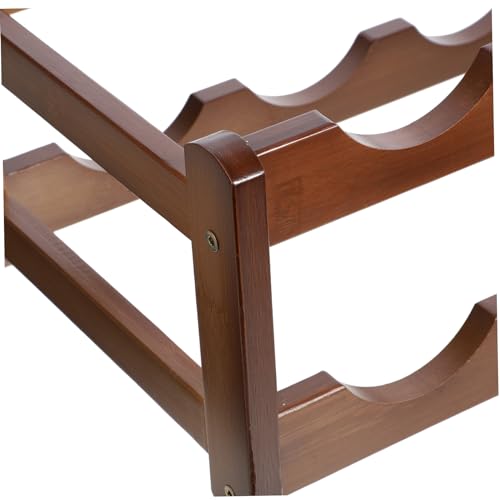 Soporte para botellas de vino de bambú minimalista miniatura 2