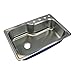 Transolid MTSO33229-4 Meridian 4-Hole Drop-in Single Bowl 16-Gauge Stainless Steel Kitchen Sink, 33-in x 22-in x 9-in, Brushed Finish
