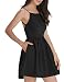 FANCYINN Women Sexy Backless Spaghetti Strap Floral Print Short Mini Casual Dress Black L