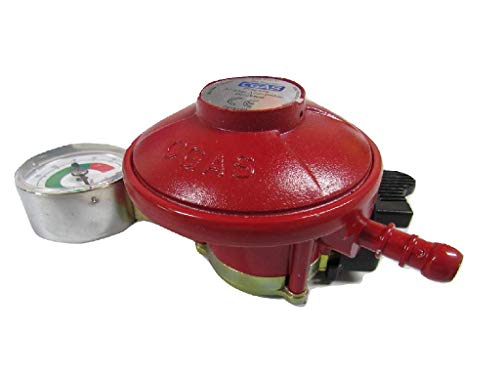 Propane Gas Regulator with Gauge 27MM (37mbar Pressure)