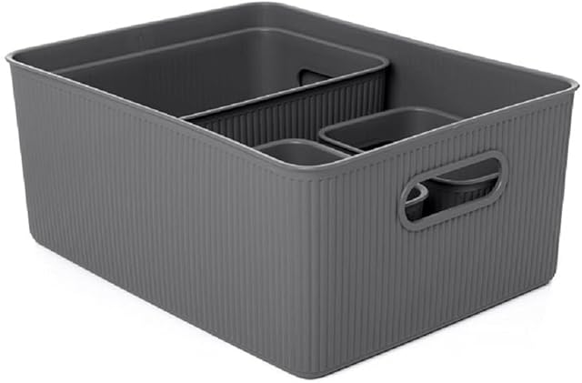 TATAY 7011114 Multi Purpose Organiser Set 4 x Charcoal Grey Large