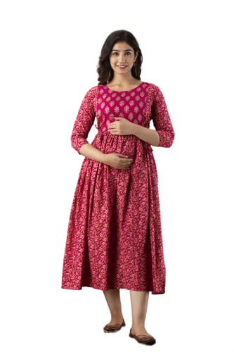 NAIWAL COLLECTION Women’s Cotton Floral Printed Soft Pregnancy Kurti for Maternity Period