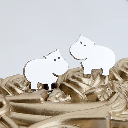 FAADBUK Hippo Lover Gift Hippo Jewelry Hippos Stud Earrings Hippo Stuff for Girl3