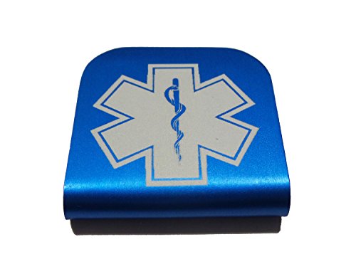 Morale Tags Star of Life EMT Hat Clip for Tactical Patch Caps (Blue)