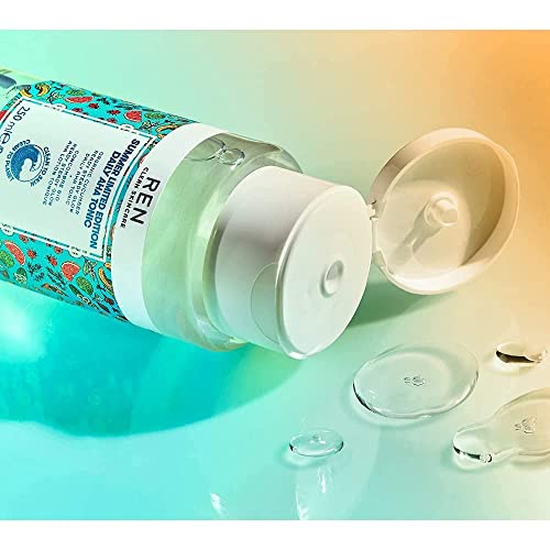 Ren Clean Skincare - Summer Limited Edition Daily Aha Tonic - Brightening Face Toner For Sensitive Skin With Ahas & Salicylic Acid, Cruelty Free & Vegan #TOP2