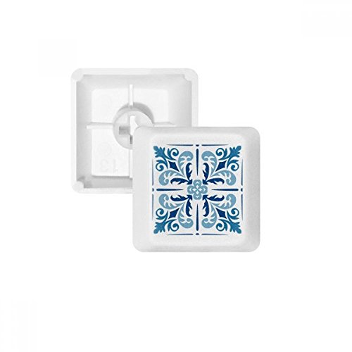 Keycap PBT fleur Maroc bleu pour remplacer une touche usée OEM R3