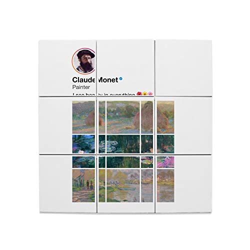 Carreaux Céramique Monet 15x15 cm - Lot de 9 Carreaux Décoratifs pour Fresque Murale Artistique