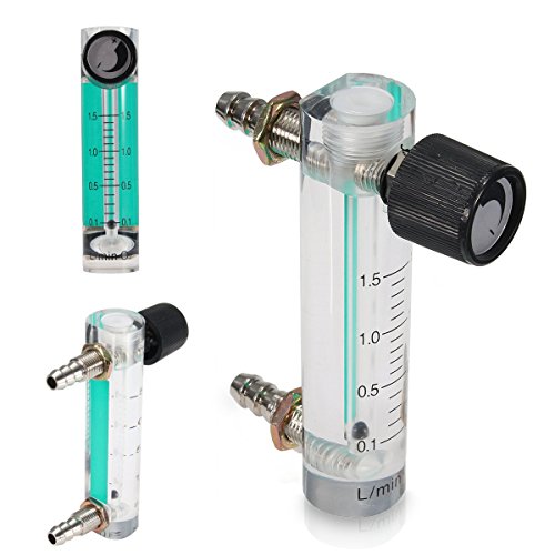 CocinaCo 0-1.5LPM 1.5L Oxygen Flow Meter Flow Meter with Control Valve for Oxygen Air Gas