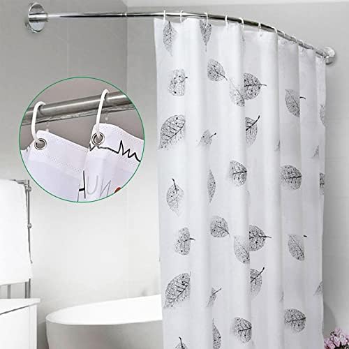 TSHAOUN 60 Pack White Plastic Shower Curtain Rings Hooks, C-Shaped Shower Curtain Hooks Shower Curtain Rings Multifunctional Curtain Hook Made of Plastic for Bathroom Locker Room Window Rod (White)