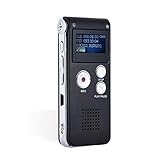 SONIDO DE ALTA CALIDAD -- Equipado con la tecnología avanzada de reducción de ruido, la grabadora digital puede reducir el ruido ambiental automáticamente, le ofrece excelente experiencia de grabación y reproducción de música o grabación con un sonido de alta calidad.