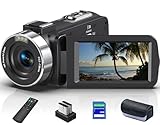 Video Camera 8K Camcorder 64MP IR Night Vision 18X Digital Zoom YouTube Vlogging Camera Webcam WiFi 3.0”Touch Screen Camcorders with Microphone, Remote Control, 32G SD Card