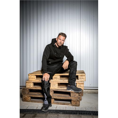 Leibwächter Flex-Line Kapuzenpullover Herren – Schwarz – M – 310 g/m² Hoodie mit Kängurutasche – Antibakteriell & Antipilling – Unisex Sweatshirt – Bild 6