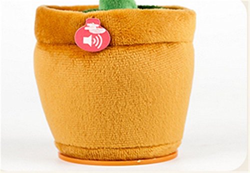 Musical Singing Dancing Repeating Talking Sunflower Soft Plush Funny Creative Saxophone Kids Toy(Yellow)