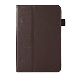 ZZOUGYY Tablet Cover for Amazon Kindle Fire 7 12th Generation (2022 Release), Ultra Slim Folio Stand Lightweight Leather Case for All-New Kindle Fire HD7 12th Gen 7' (Li-Brown)