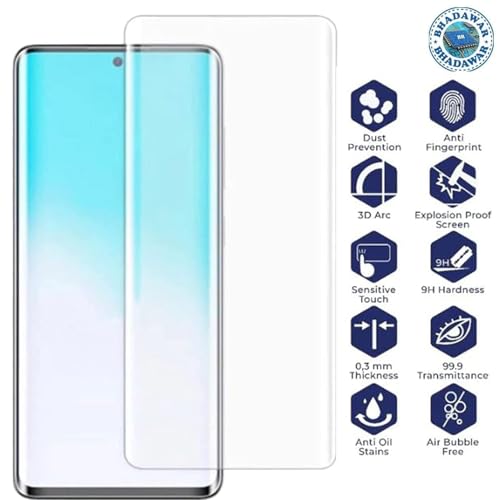 Image of Diruite UV Tempered Glass For Xiaomi 12 Pro UV Curved Screen Protector Ful Edge To Edge Screen Coverage For Xiaomi 12 Pro With Easy Installation Kit, Pack -1