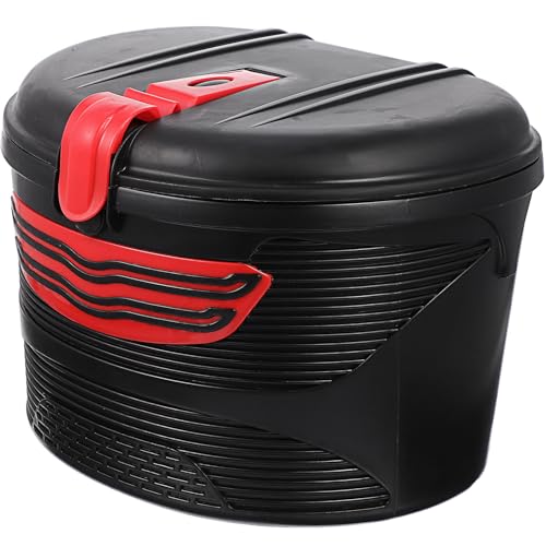 CONGARTENO 電動自転車用フロントフレーム吊り下げ収納バスケット 防水耐久プラスチック製 大容量鍵付き 山地車対応 アウトドアや通学に