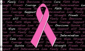 Breast Cancer (Black) 3x5 ft Polyester Flag