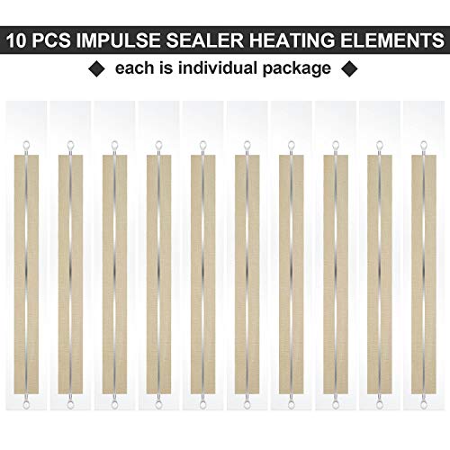 image for Honoson 10 Pieces Impulse Sealer Spare Repair Parts Kit Heat Seal Stri