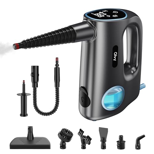 Olvy Limpiador De Vapor De Mano 1200w Vapor Portátil De Alta Presión Con 3 Niveles De Vapor Y 10 Piezas Conjunto De Accesorios, Tanque De 380 Ml, Para El Hogar Azulejos Muebles Cocina Y Baño