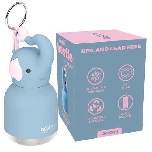 Mini Bestie Water Bottle Cute Collectible Character Bottle for All Ages Leakproof Stainless Steel 6.7oz BPA-Free with Strap & Clip Insulated Bottle for Travel Work & Gifting