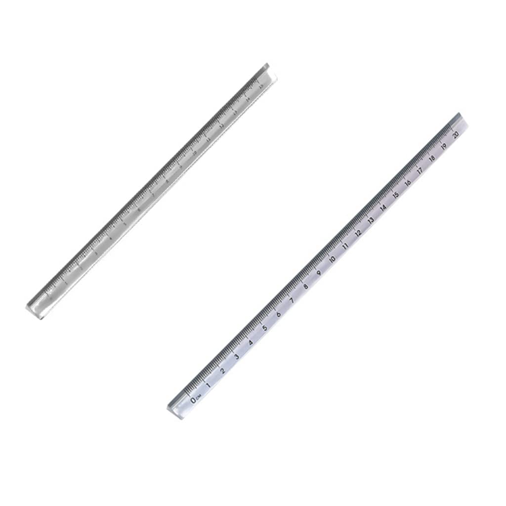 Borsa trasparente righello, righello dritto, in plastica, strumento di misurazione portatile, per cucire tessuto, lavorazione del legno, disegno 15 cm 20 cm, righello triangolare Zimmermann da 6