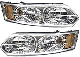 Garage-Pro Driver and Passenger Side Headlight for Saturn Ion 1 2 3 Trim 2003-2007 Halogen With bulb(s) Sedan Replaces# 15919399 15919400