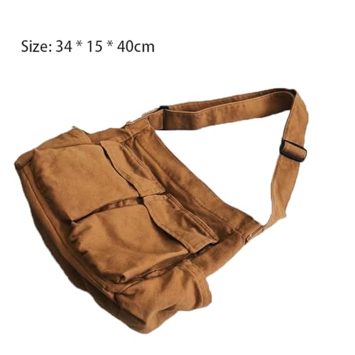 Shoulder bag Large Capacity Canvas Shoulder Bag for Women - Soft Denim Leisure & Travel Tote2