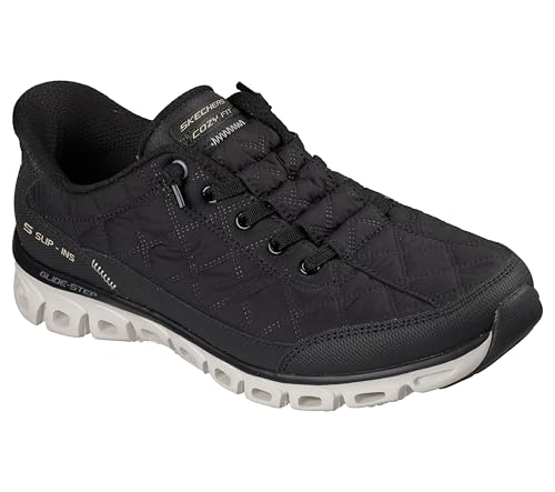 Skechers Femme Glide-Step At Ease Slip-In ENTRAINEUSE, Black Nylon, 37.5 EU
