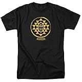 Battlestar Galactica Gold Squadron Patch Unisex Adult T-Shirt, Black, Large