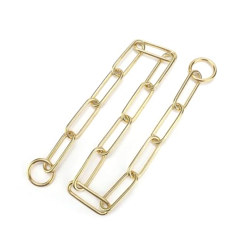 Joyzan Hundehalsband für Hunde, Hundehalsbänder, Kauversuch, Gold, Halbstrobe aus Metall, strapazierfähig, klein, mittelgroß, Training, Füße, Sicherheitskontrolle