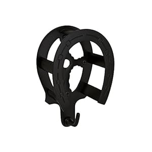 Brass Horseshoe Bridle Rack- Black Finish