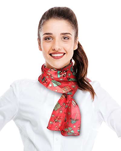 CBC Crown Christmas Scarf - Christmas, Snowman, Snowflakes Theme Fashion Scarf - 13"x60" Made In Korea3