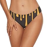 miaozhen Bas de bain pour femmes Canari rose jaune tendance couverture complète Takini maillot de bain slip de bain partie inférieure del, Jaune rose canari, M Grande taille