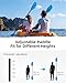 Abahub Adjustable Kayak Paddle 230-250 cm/90.5-98.4 Inches Floating Kayaking Oars Boating Oars Canoeing Oars Blue with White Wave Print