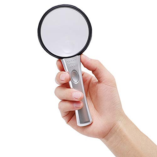 Loupe portative légère pour la lecture avec loupe lumineuse grossissement 10X