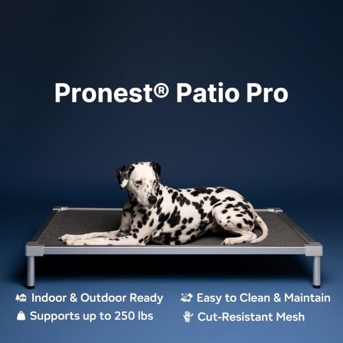 Image of Elevated Dog Beds Large Sized Dog, Chew Proof Aluminum Alloy Heavy Duty Dogs Supplies Cooling Raised Pet Cot Indestructible with Anti-Rust Washable Assembly for Crate Outdoor-48.4 inchx 32.7 inch x 7 inch