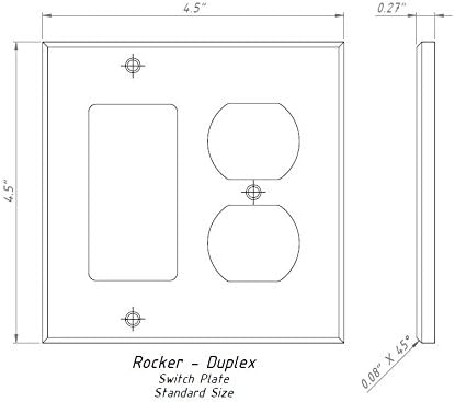 Italian Carrara White Marble Switch Plate Cover, Honed (ROCKER DUPLEX)