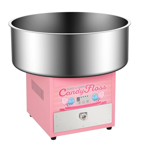 Electric Cotton Candy Maker Commercial, Cotton Candy Machine for Kids with 20 in Stainless Steel Bowl for Family, Party, Amusement Park, Carnival- Pin